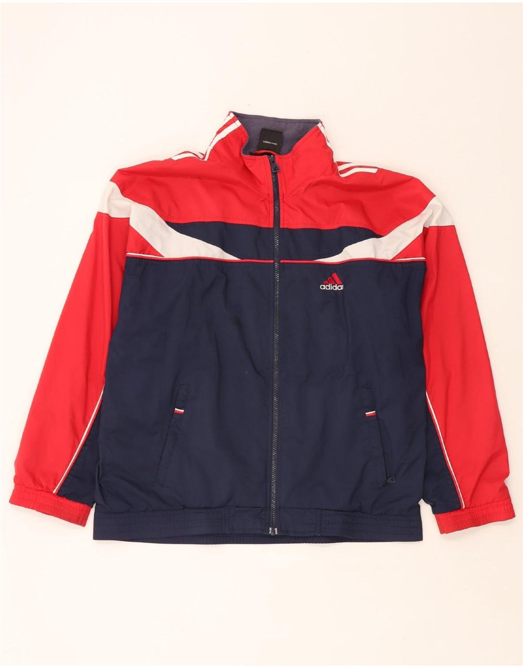 Giacca da tuta da uomo Adidas UK 38/40 Medium Blu Navy Colourblock