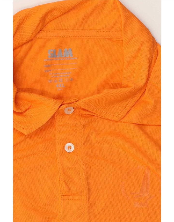 Polo da uomo Slam 4XL arancione in poliammide