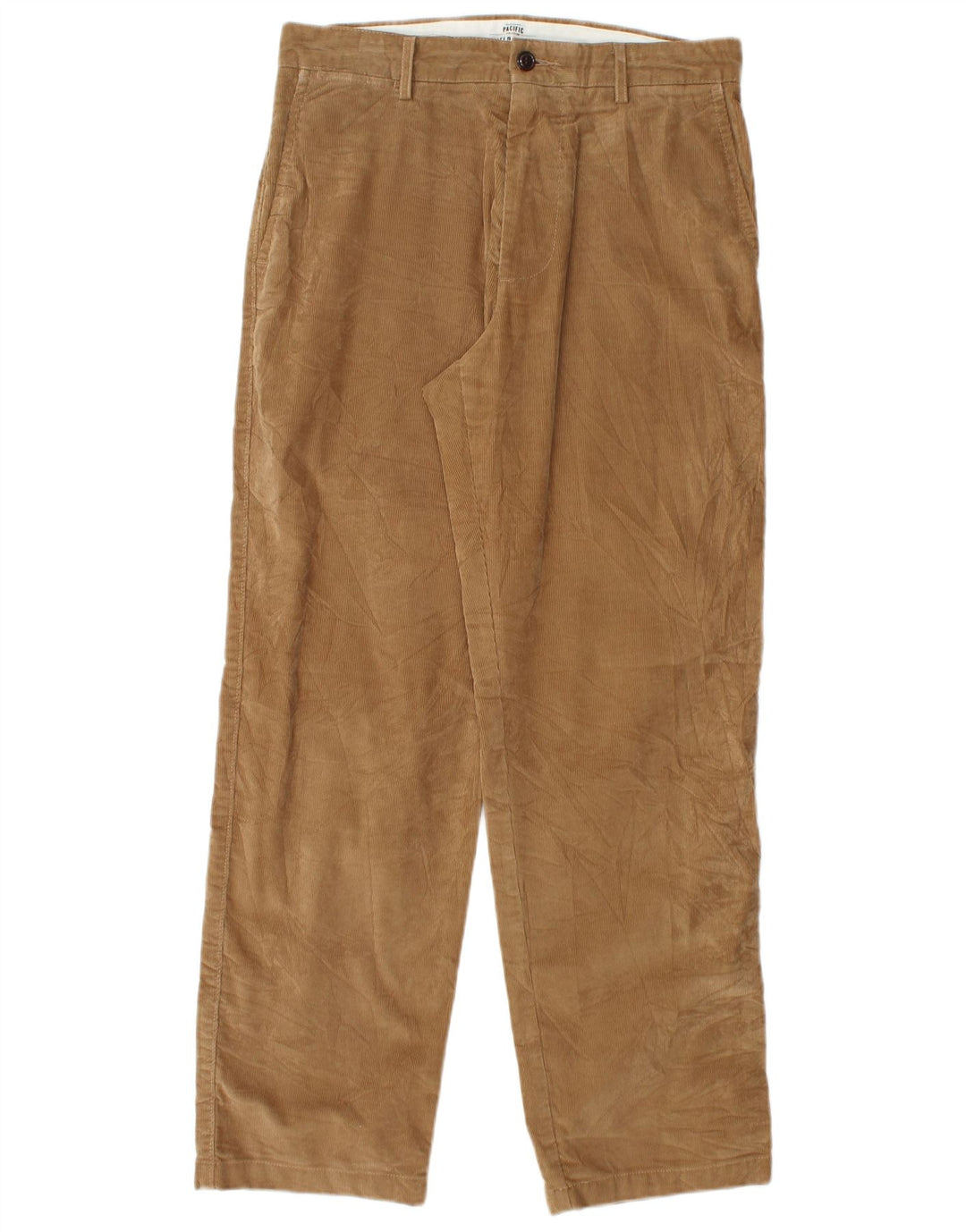 DOCKERS Pantaloni dritti da uomo in velluto a coste W30 L30 in cotone beige