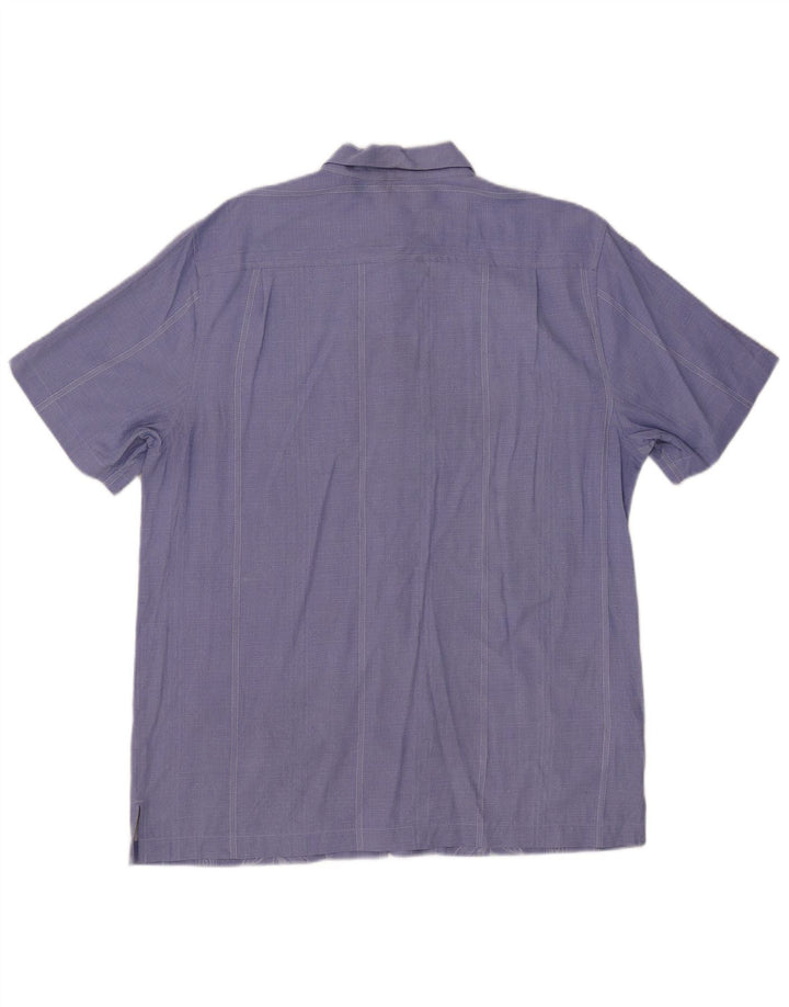 Camicia a maniche corte da uomo Tommy Bahama grande seta floreale blu