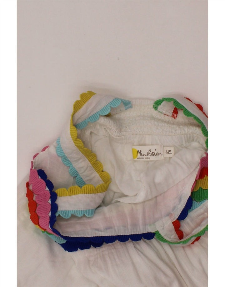 BODEN Camicetta senza maniche per bambina 7-8 anni in cotone color block bianco