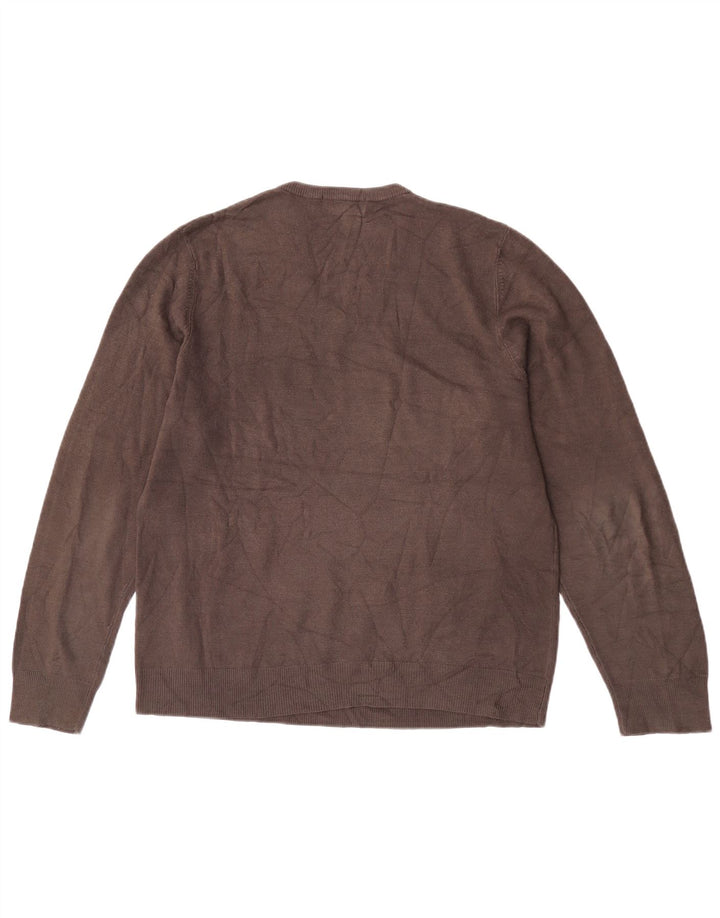 Maglione da uomo con scollo a V blu Harbour Marks & Spencer marrone medio