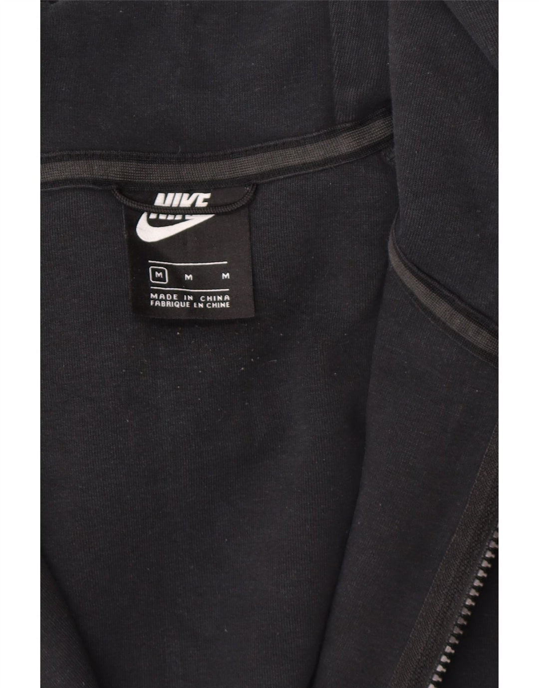 Maglione con cappuccio e zip da uomo NIKE medio nero sportivo