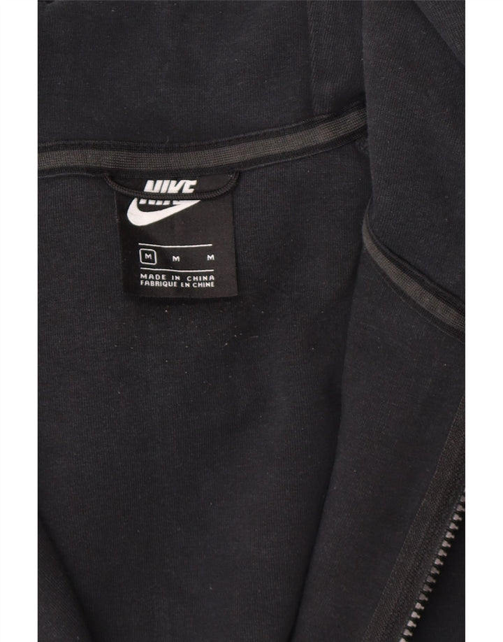 Maglione con cappuccio e zip da uomo NIKE medio nero sportivo