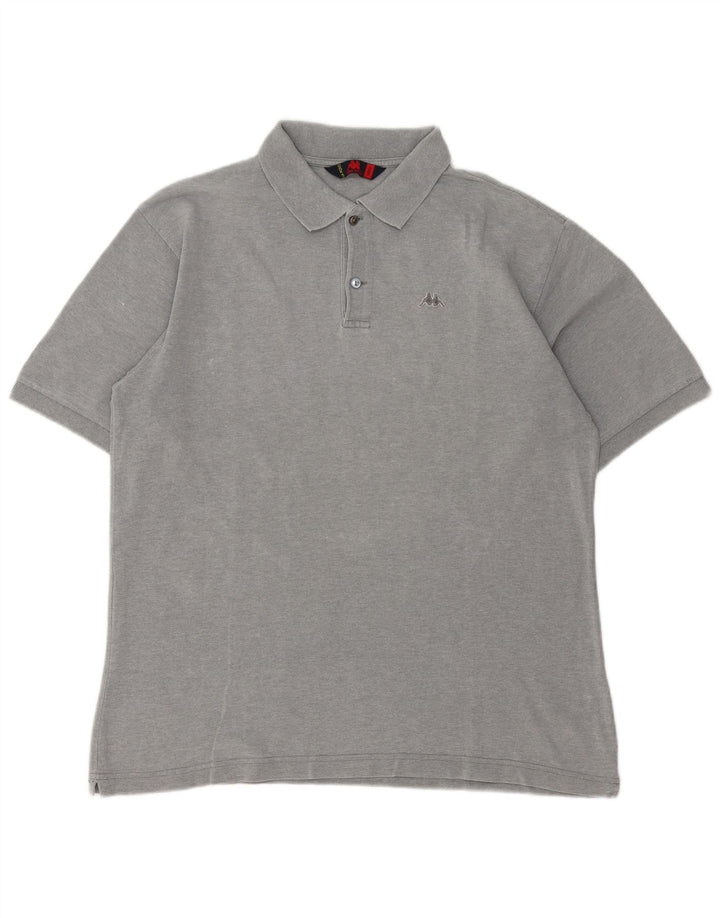 Polo Kappa Uomo Large in Cotone Grigio