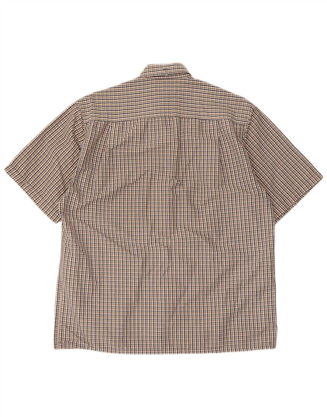 Camicia da uomo a maniche corte Nautica a quadri piccoli in cotone multicolore
