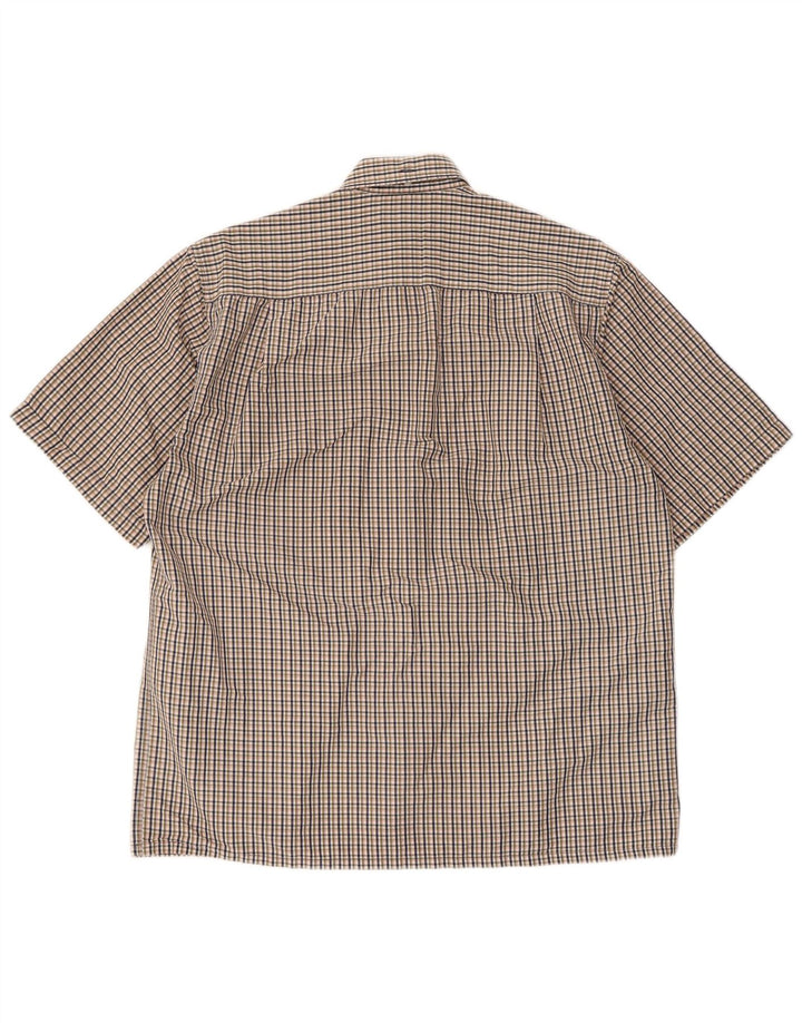Camicia da uomo a maniche corte Nautica a quadri piccoli in cotone multicolore