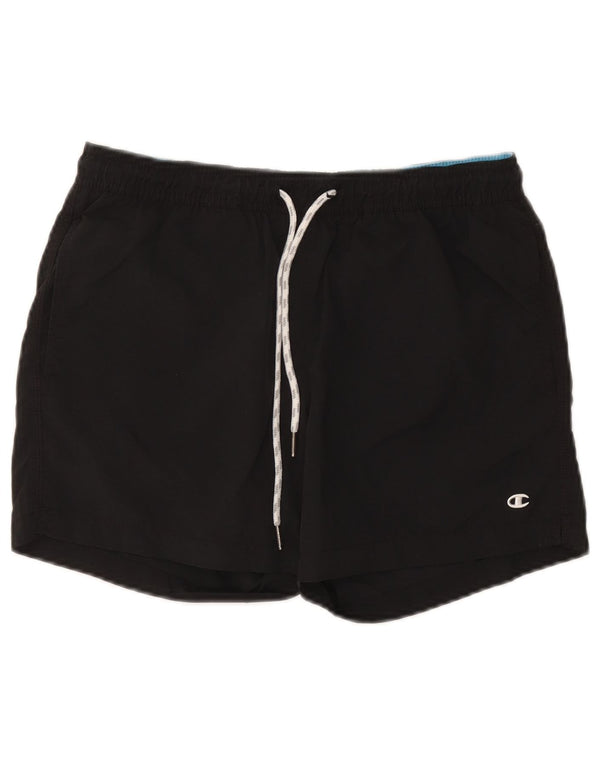 Pantaloncini da bagno da uomo Champion piccoli neri