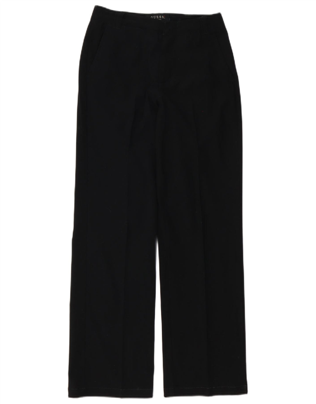 Pantaloni chino da donna Guess a gamba larga W27 L30 poliestere nero