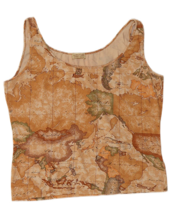 ALVIERO MARTINI Canotta corta da donna Voyages IT 48 XL Beige geometrica