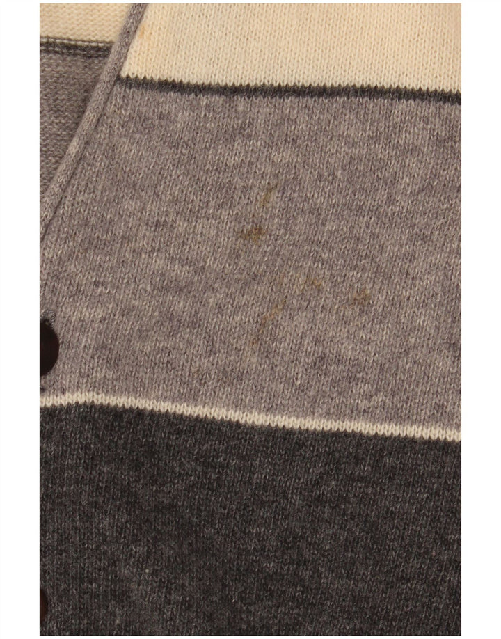 Maglione cardigan ampio da uomo Brian Scott IT 50 grigio medio a righe