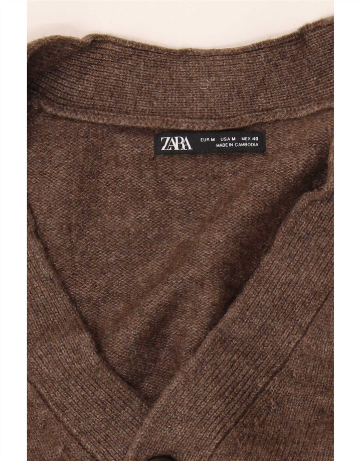 Maglione cardigan da uomo Zara Marrone medio