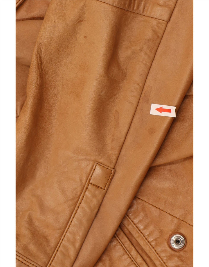 Giacca in pelle da uomo Diesel UK 38 Pelle beige media