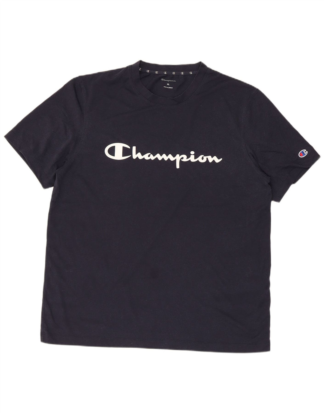 CHAMPION Mens Graphic T-Shirt Top XL Navy Blue Polyester