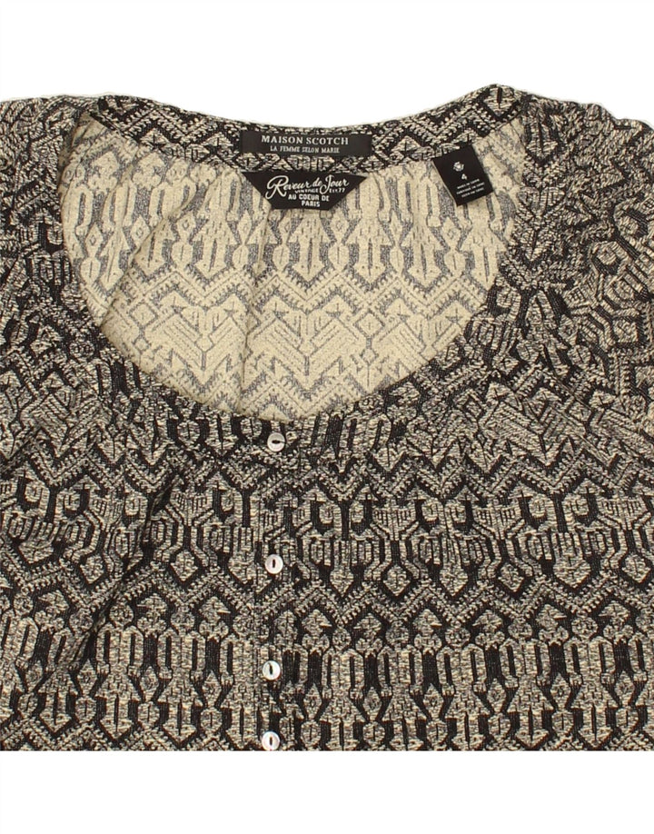 MAISON SCOTCH Womens Oversized Shift Dress US 4 Small Grey Fair Isle Vintage Maison Scotch and Second-Hand Maison Scotch from Messina Hembry 