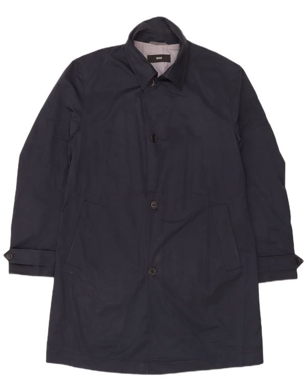 Cappotto da uomo HUGO BOSS IT 56 3XL Poliestere blu navy