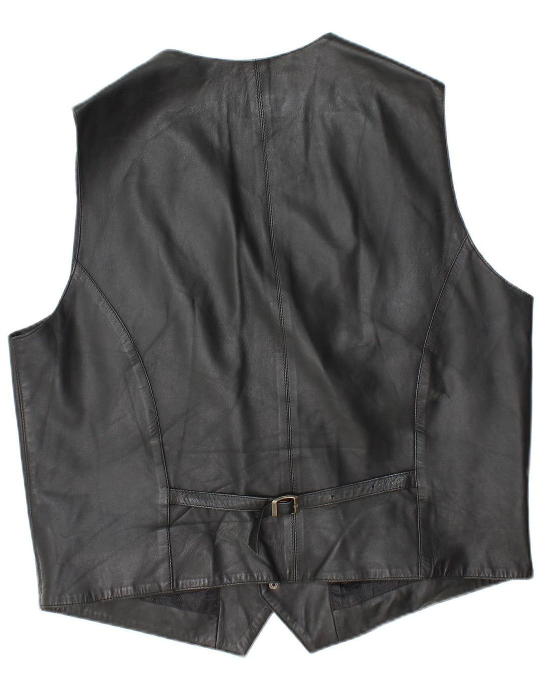 Gilet in pelle da uomo vintage 2XL in pelle nera