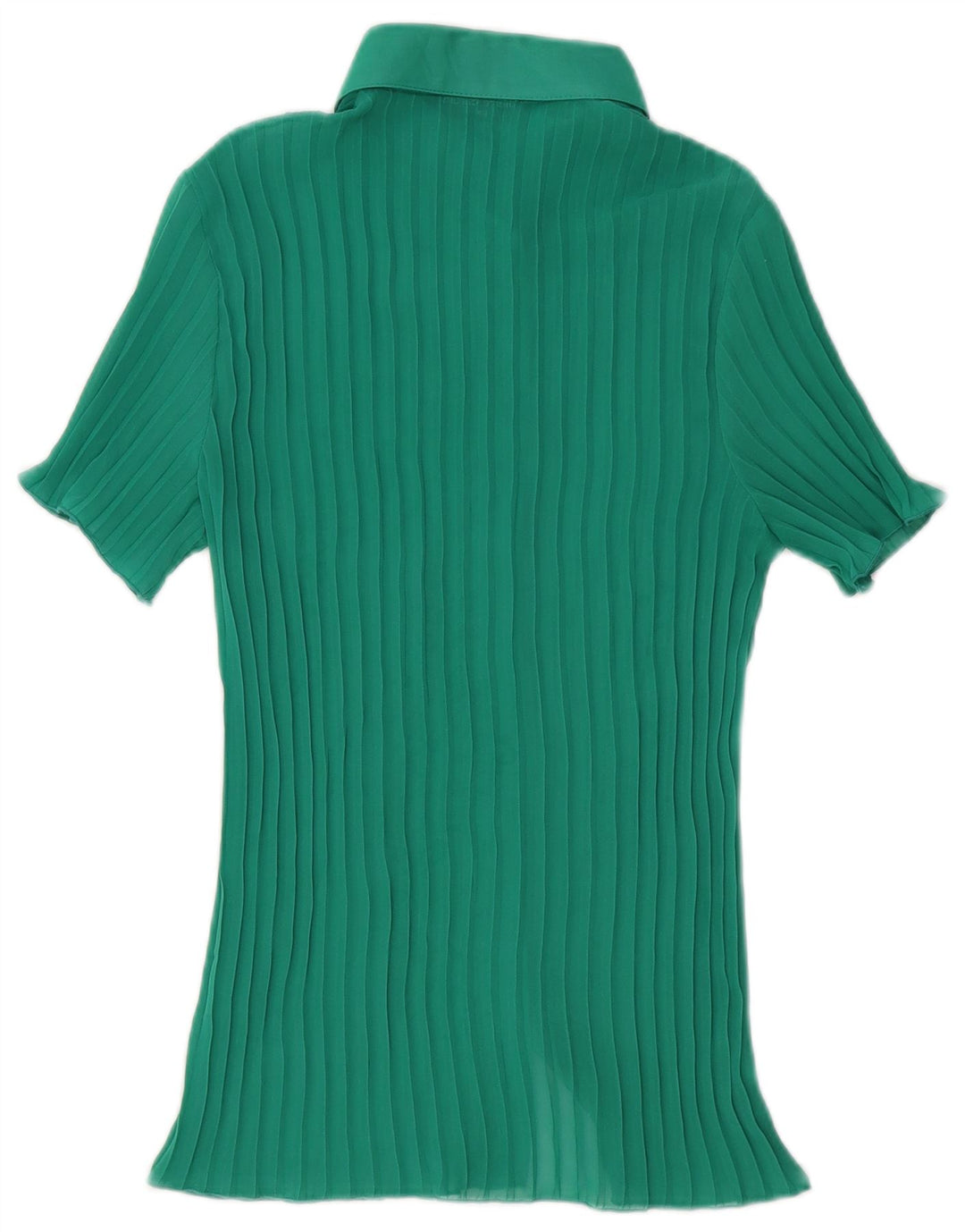 PIERRE CARDIN Womens Short Sleeve Shirt Blouse UK 14 Medium Green