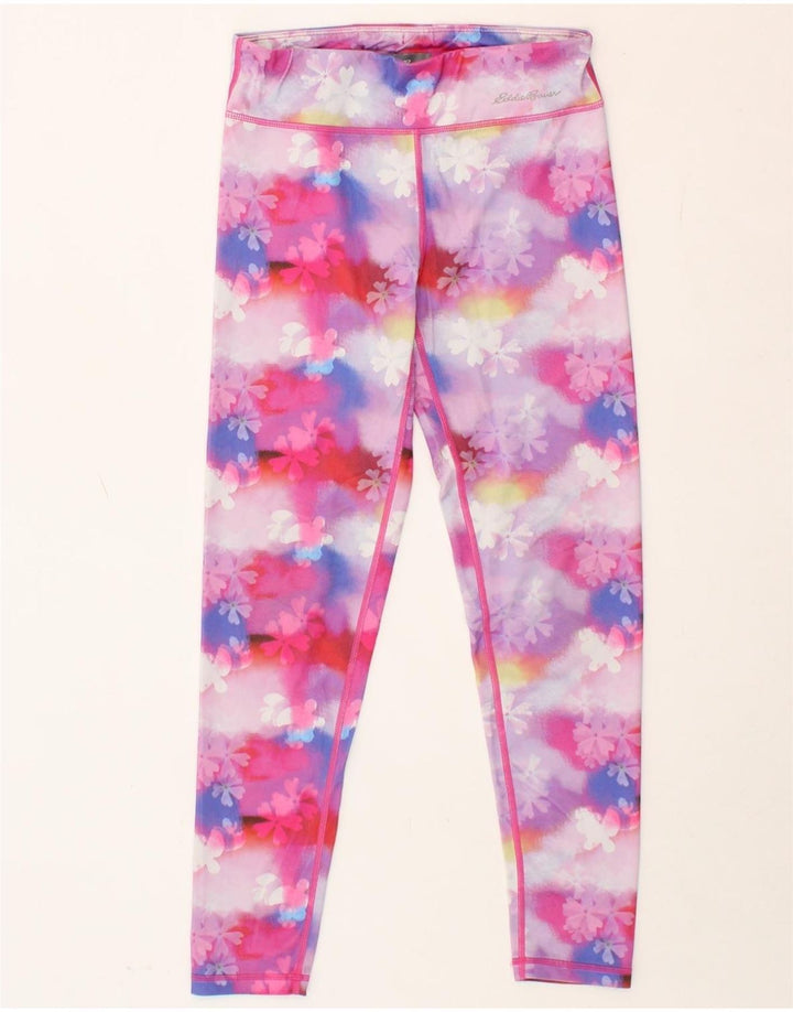 EDDIE BAUER Girls Leggings 14-15 Years Large Multicoloured Floral Vintage Eddie Bauer and Second-Hand Eddie Bauer from Messina Hembry 