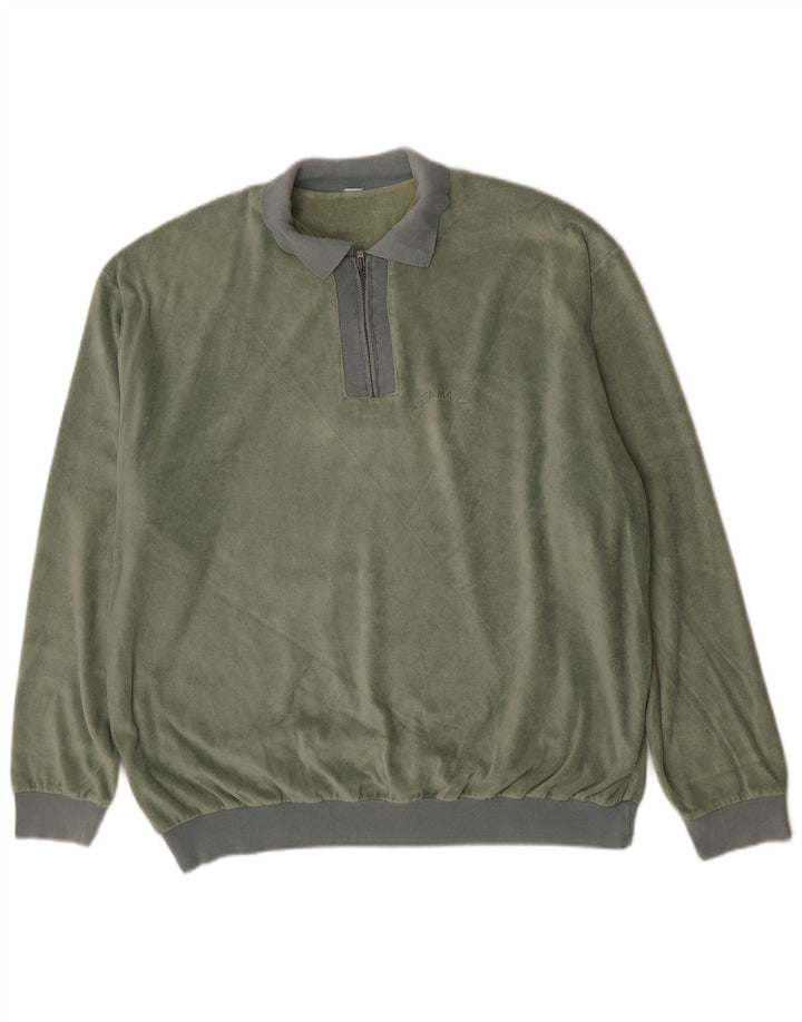 Top Catamarano Uomo Manica Lunga 2XL Cotone Verde