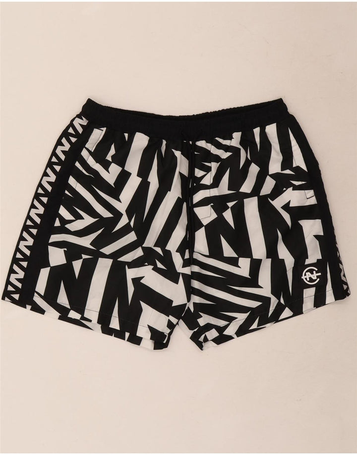 Pantaloncini da bagno da uomo Nautica Large in poliestere geometrico nero