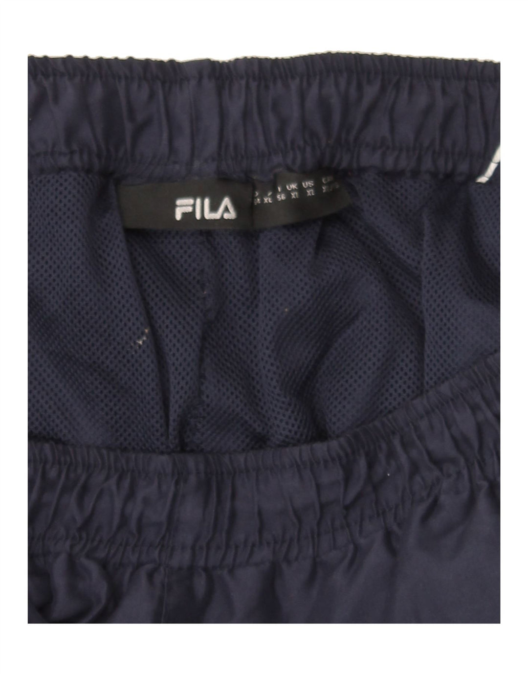 FILA Mens Tracksuit Trousers XL  Navy Blue Colourblock Vintage Fila and Second-Hand Fila from Messina Hembry 