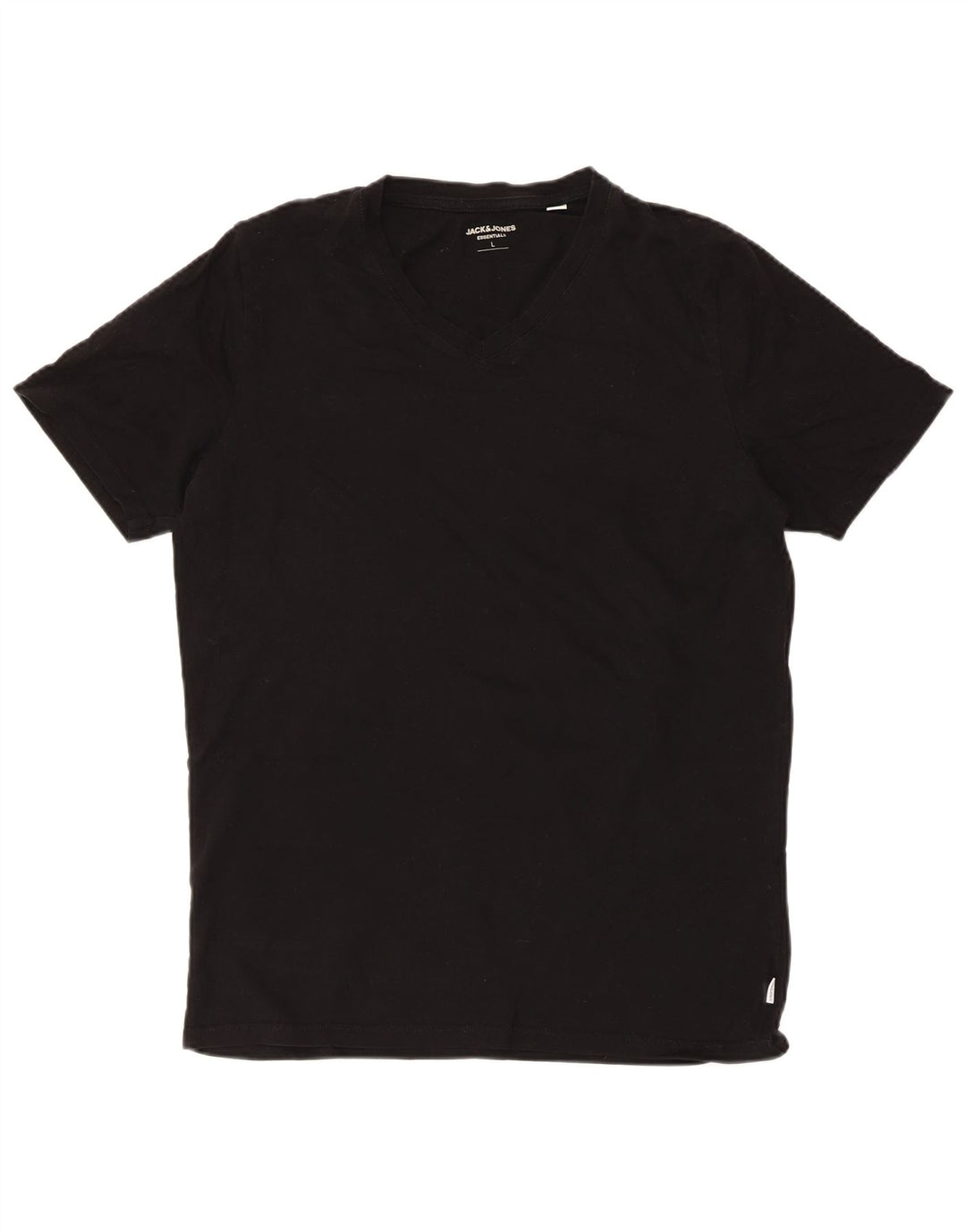 JACK & JONES T-shirt da uomo grande grande in cotone nero