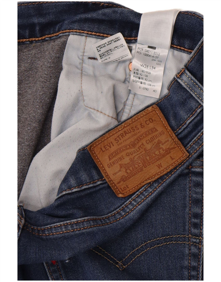 Jeans slim da uomo Levi's W36 L34 cotone blu
