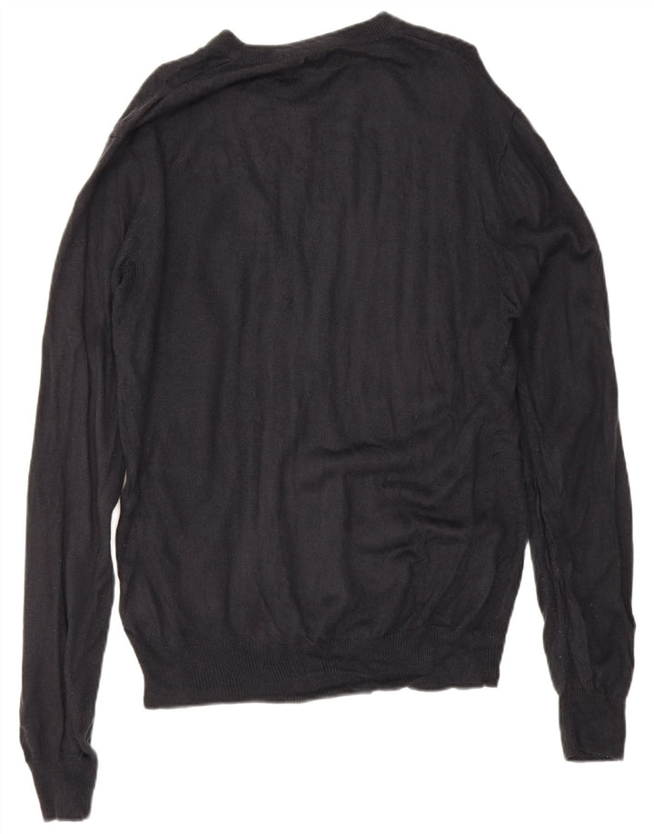 Maglione da uomo con scollo a V Pierre Cardin medio acrilico blu navy