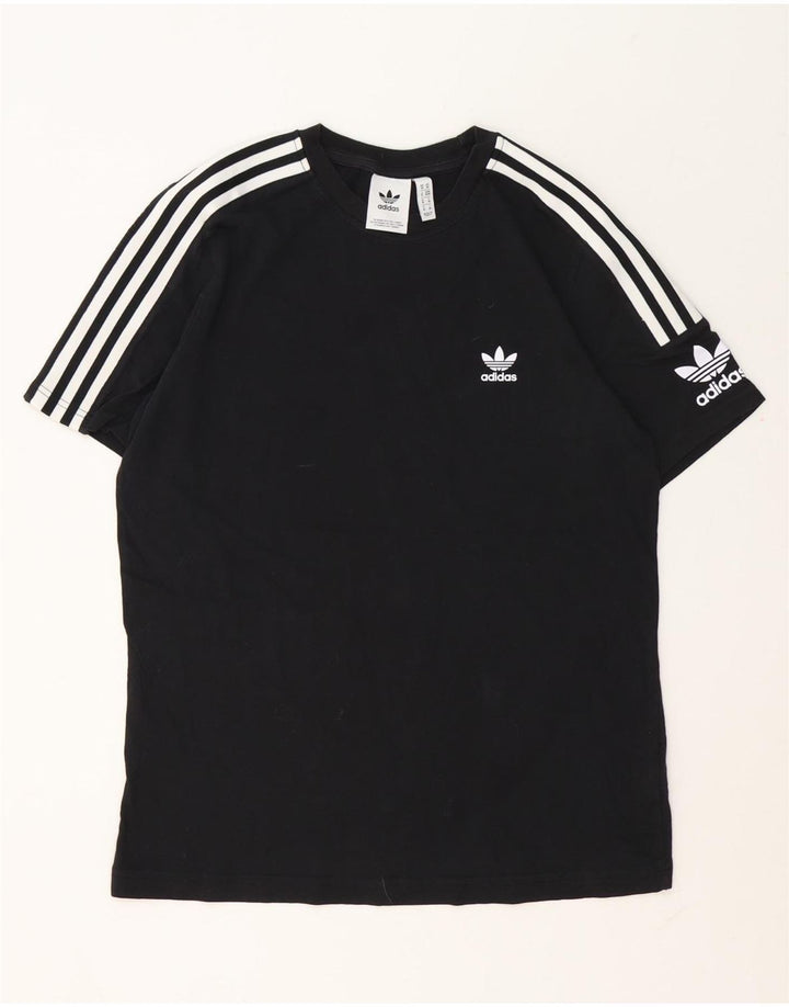 T-shirt grafica da uomo Adidas Top in cotone nero medio