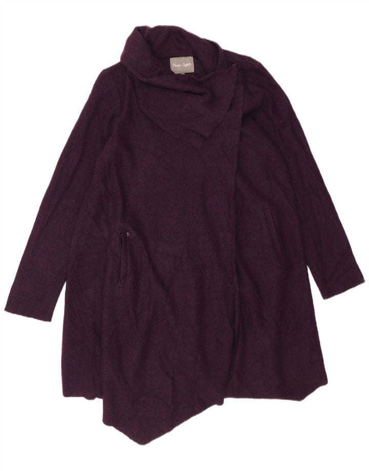 Maglione cardigan oversize lungo da donna Phase Eight UK 10 piccolo viola