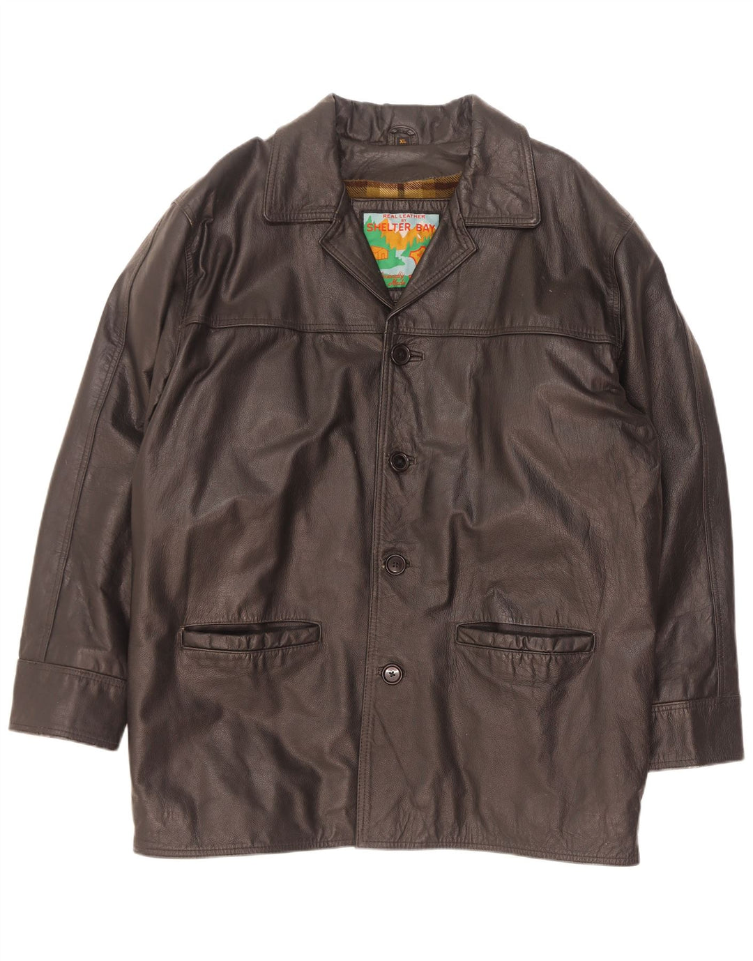 Giacca in pelle da uomo Shelter Bay UK 42 XL Nera
