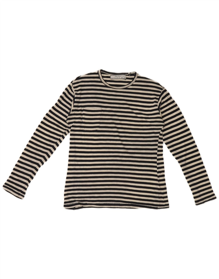 Top Zara da donna a maniche lunghe UK 10 piccolo nero a righe