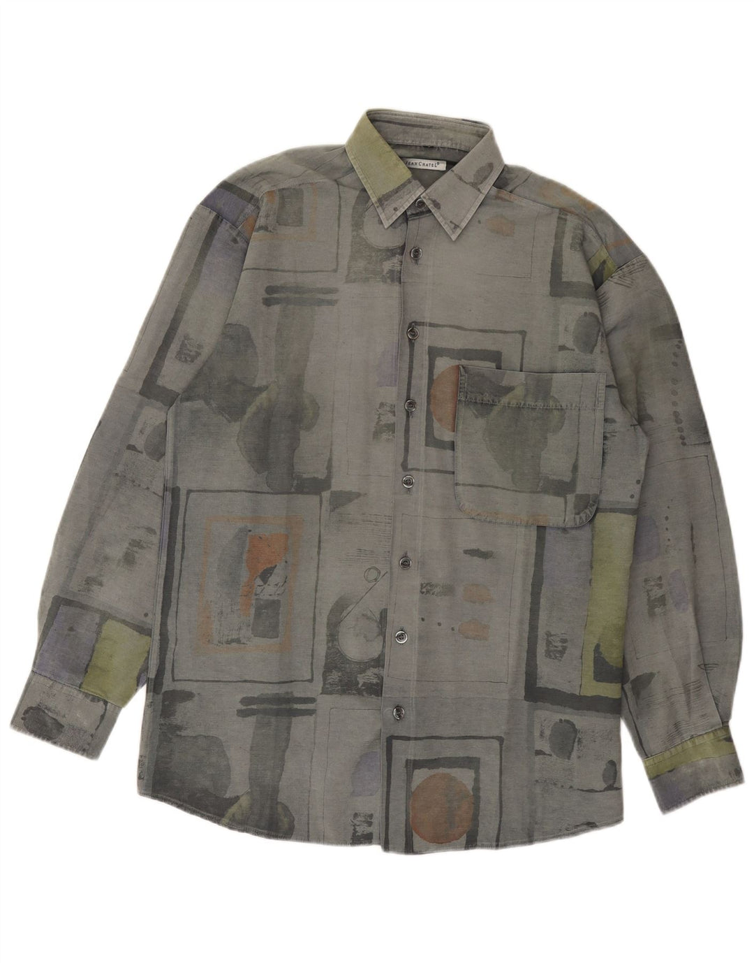 Camicia da uomo Jean Chatel Patchwork grigio medio