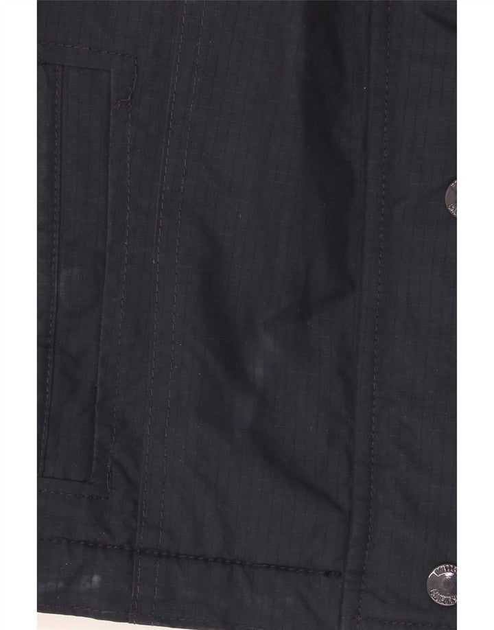Giacca a vento con cappuccio da donna Hollister UK 10 Small poliestere blu navy
