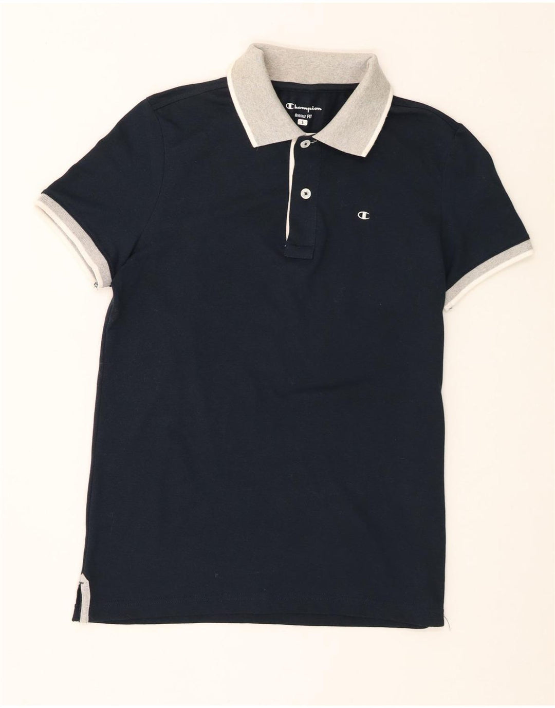 Polo da uomo Champion piccola in cotone blu navy