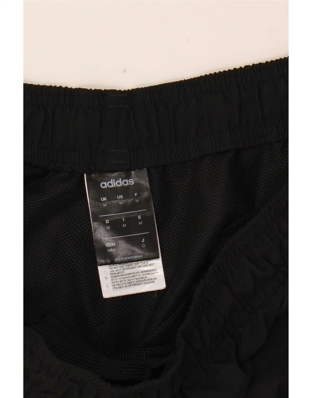 Pantaloncini sportivi da uomo Adidas medi neri in poliestere