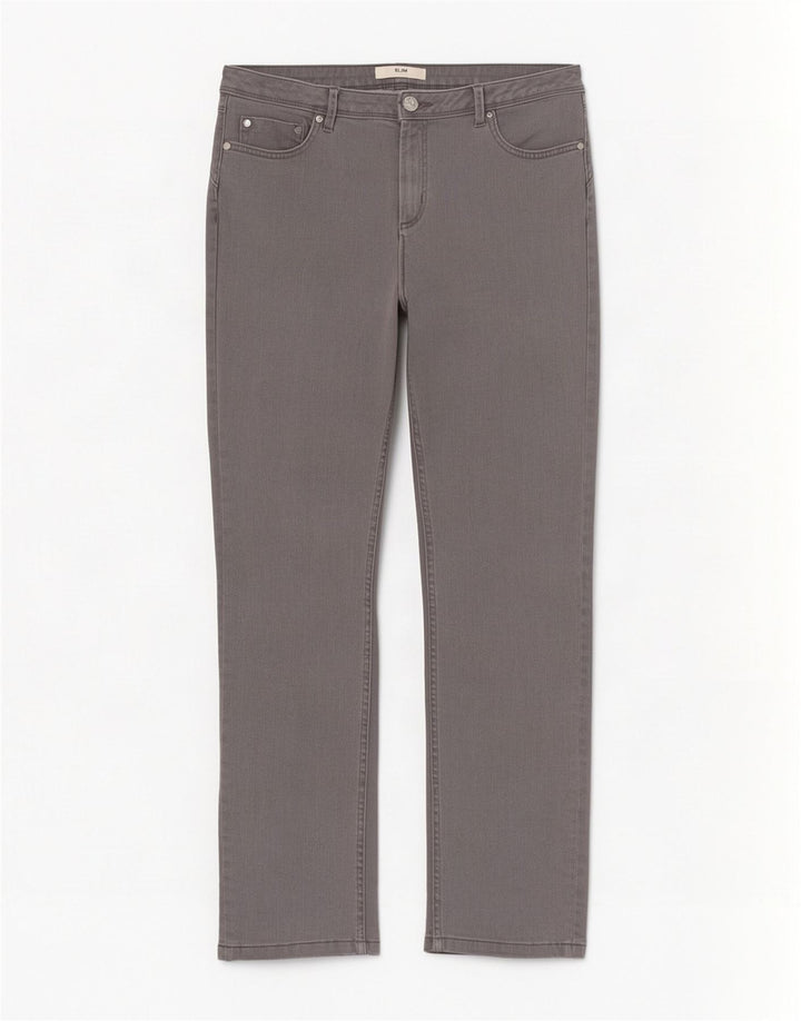 Jeans crop slim da donna Marks & Spencer UK 12 medio W30 L26 cotone grigio