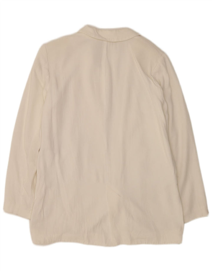 Giacca blazer aperta oversize da donna Zara UK 10 piccola bianca