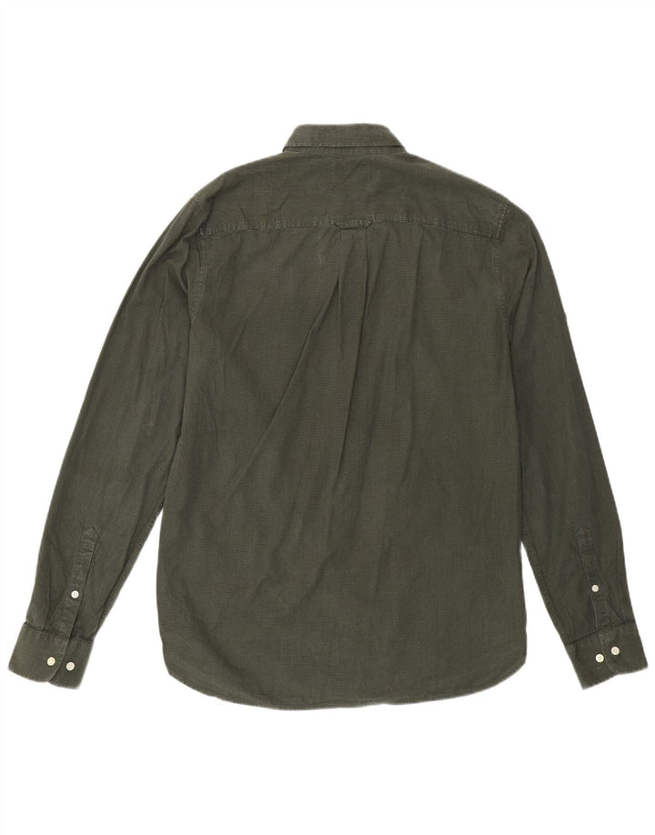 Camicia da uomo SUPERDRY in cotone a quadri kaki piccoli