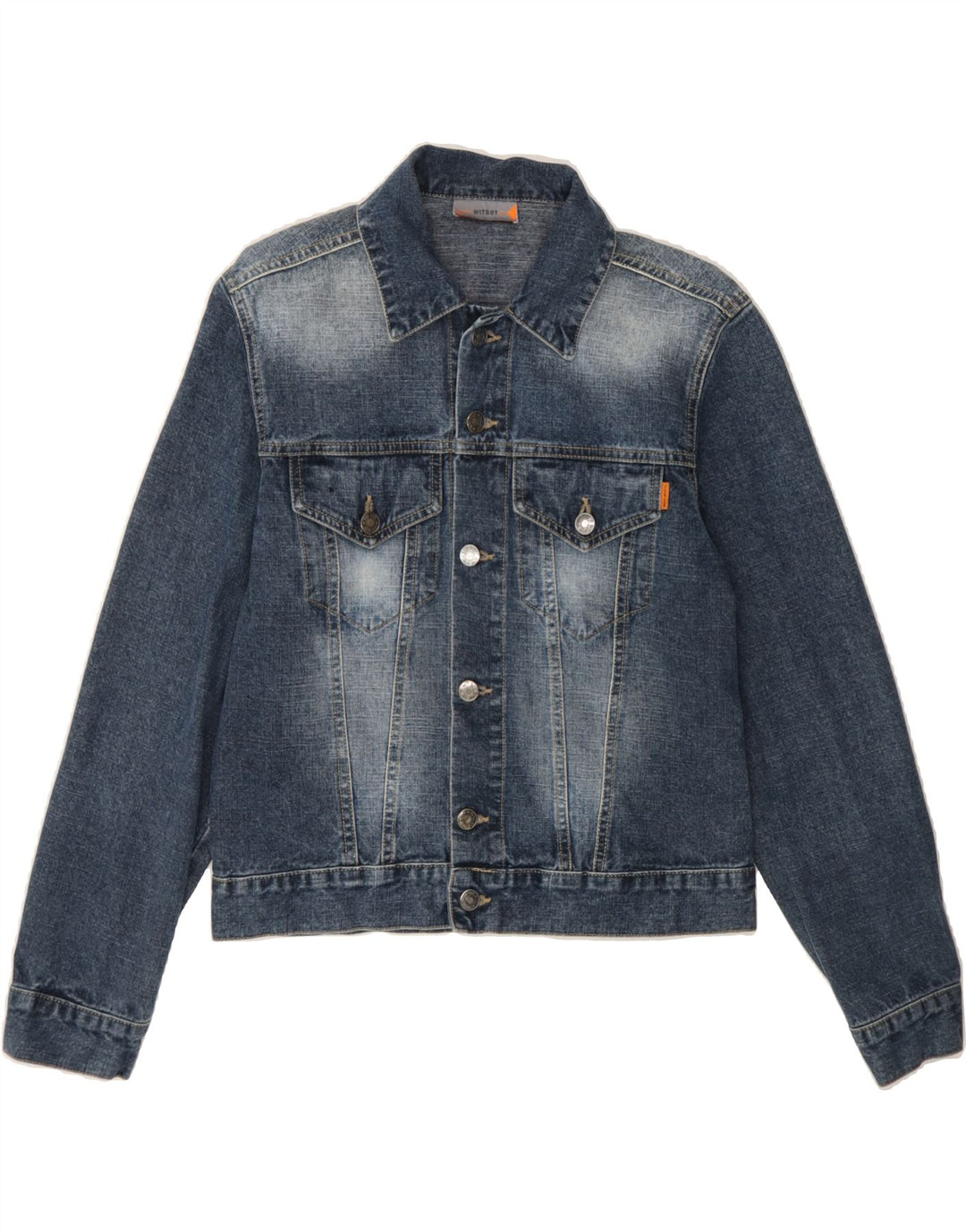 WITBOY Womens Denim Jacket UK 10 Small Blue Cotton Vintage WITBOY and Second-Hand WITBOY from Messina Hembry 