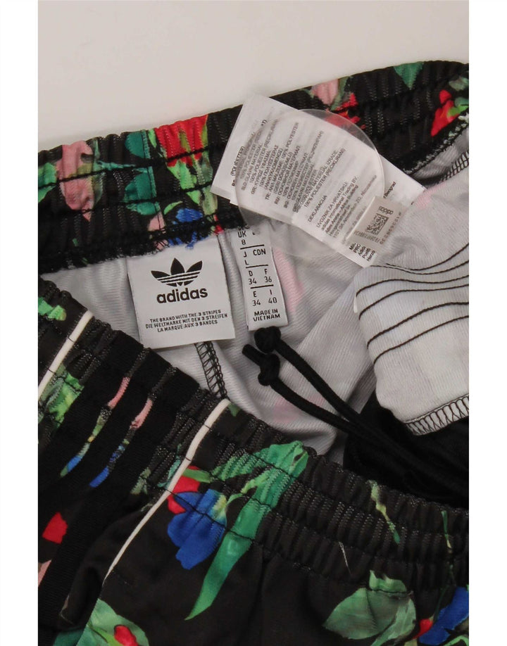 Pantaloncini sportivi da donna Adidas UK 8 piccoli poliestere floreale nero
