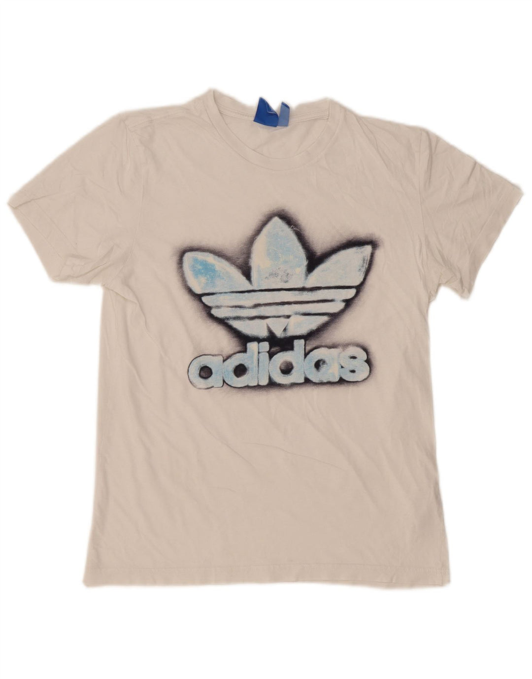 T-shirt grafica da uomo Adidas Top in cotone bianco medio