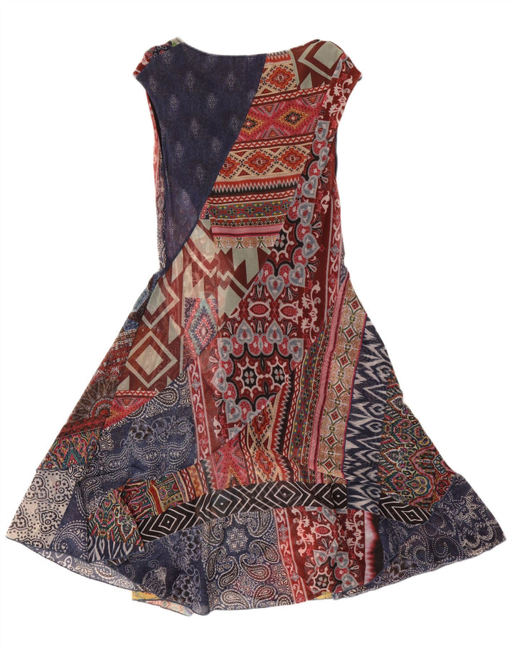 Abito asimmetrico da donna Desigual UK 12 Paisley medio multicolore
