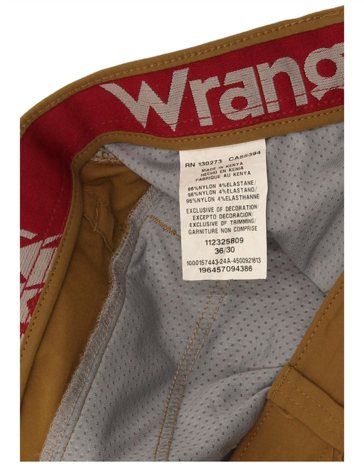 Pantaloni cargo dritti da uomo Wrangler W36 L30 nylon marrone