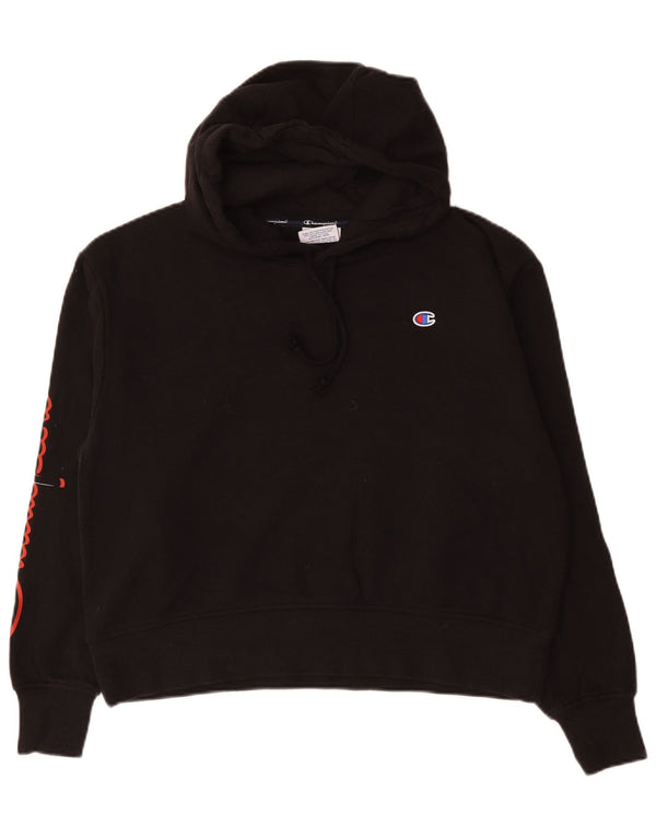 Felpa con cappuccio grafica da donna Champion UK 18 XL cotone nero