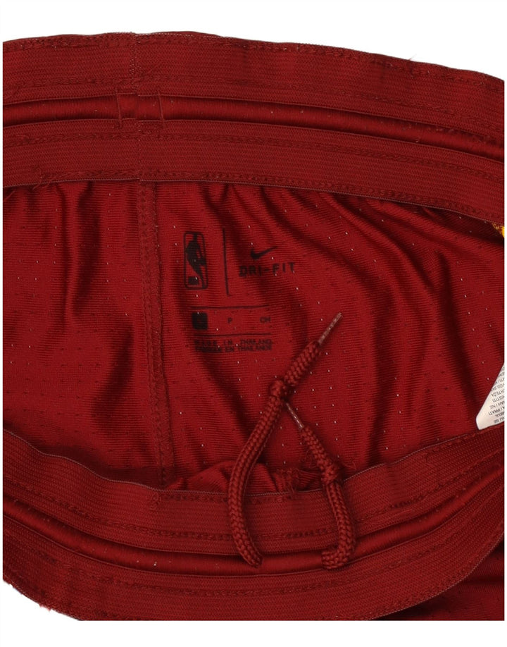 Pantaloncini sportivi Nike da uomo piccoli in poliestere color block bordeaux