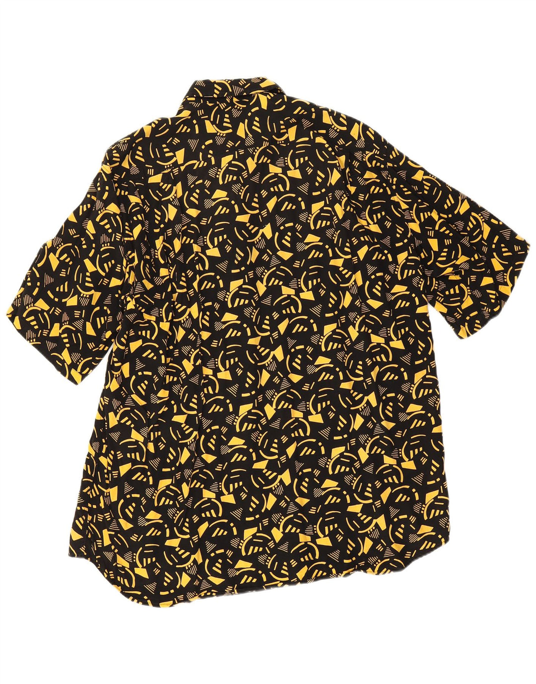Camicia Uomo Manica Corta Dino Erre Large Nera Geometrica