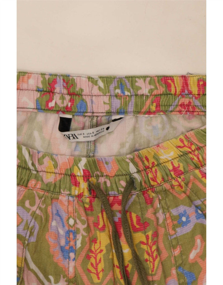 Pantaloncini chino da donna Zara piccoli W26 multicolore floreale