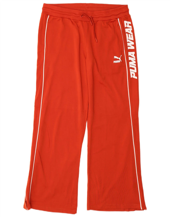 Pantaloni da tuta grafica da donna Puma UK 14 Large Rosso Poliestere